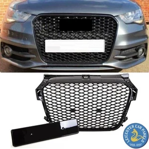 Audi A1 S1 Front Main Grille Gloss Black Honeycomb RS1 Look 2011-2015 Badgeless - Picture 1 of 11