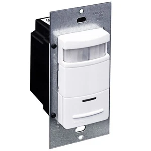 Occupancy Sensor, PIR, Wall Switch, 2100SF, 120-277V, White, Decora - Picture 1 of 2