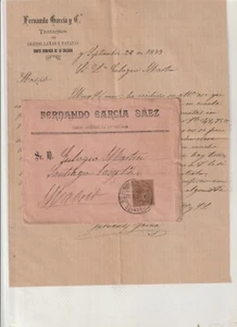 Carta y Sobre Comercial de Santo Domingo de la Calzada a Madrid año 1899 (GN-407 - Picture 1 of 1