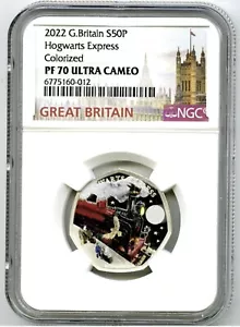 Gran Bretaña 2022 S50P prueba de plata NGC PF70 UC Hogwarts Express Harry Potter - Imagen 1 de 2