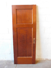 1900's Antique Wooden INTERIOR DOOR Two Panel CRAFTSMAN/MISSION Style Fir ORNATE