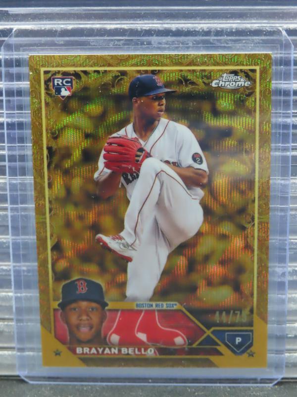 2023 Topps Gilded Collection Brayan Bello Gold Etch Wave Rookie RC 44/75 Red Sox