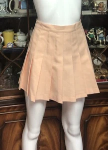 Vintage American Apparel Peach Tennis Skirt Pleated Mini School Girl Size Small - Picture 1 of 5