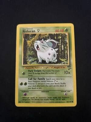 Nidoran Base Set 2 82/130 Pokemon Card Common - Image 1 of 4