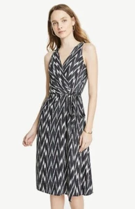 Ann Taylor IKAT BELTED WRAP DRESS NWT SZ 2 - Picture 1 of 4