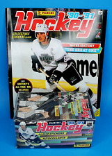 1990-91 Panini NHL Hockey Sticker Complete Box (100 Packs) & Unused Album