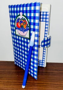 90s Gingham Print Dry Erase Planner Notebook Soft Cover Vintage - Picture 1 of 10
