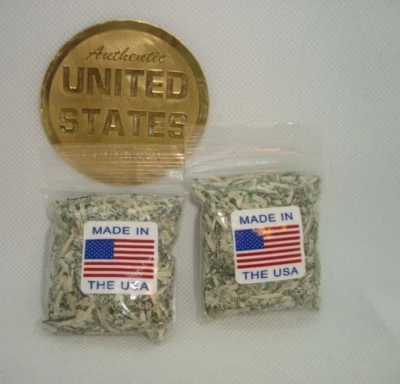 MADE IN THE USA #2 two Bags of CONFETTI Cut Shredded Money CURRENCY CASH Novelty - Image 1 of 4