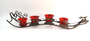 "Weihnachtsdeko" Teelichthalter Rentierschlitten aus Metall - Weihnachten - Picture 1 of 1