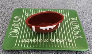 Rae Dunn Artisan Collection Fußball Dip Servierteller von Magenta - Bild 1 von 3