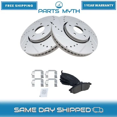 Nuevo kit de pastillas de freno delanteras de cerámica y rotor para Infiniti FX35 FX37 2005-2014 Foto 1 de 4