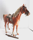 Vtg Louis Marx 1965 Horse & Tack w/ Wheels Best Of The West Toy Rifle Gun Saddle