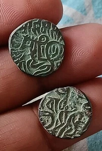 #C10# INDIA-CHAUHAN DYNASTY of Delhi and Ajmer King-PRITHVIRAJ CHAUHAN 2 coin - Picture 1 of 2
