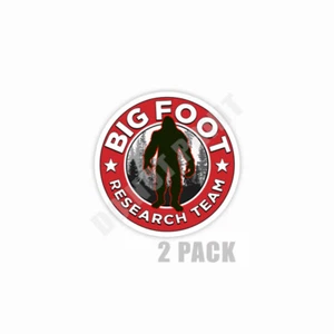 Pegatina ""ROJA"" del equipo de investigación Bigfoot - Sasquatch Yeti calcomanía ventana camión camión 2 piezas - Imagen 1 de 4
