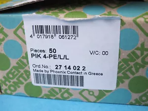 Lot of 45 pcs PHOENIX CONTACT PIK4-PE/L/L (2714022) Terminal block - Picture 1 of 6