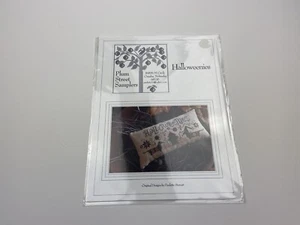 Plum street sampler Halloweenies Counted Cross Stitch Pattern 1P Wiener dog - Picture 1 of 3