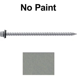 10 x 4" Metal Roofing Screws (250) NO PAINT Galvanized Hex Head Sheet Metal Roof - Picture 1 of 4
