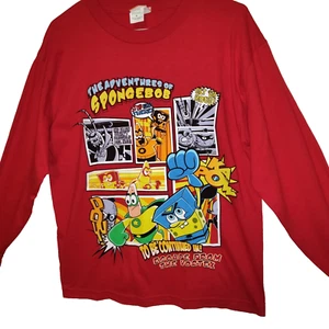 Nickelodeon The Adventures Of SPONGEBOB Red T Shirt ESCAPE FROM VORTEX Kids XL - Picture 1 of 18