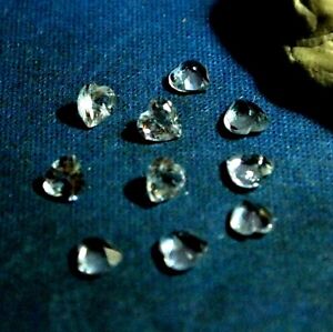 White-Diamond TOPAZ  Heart cut brazil,5x5x3mm,(10pc)5.05cttw,TP-A23A