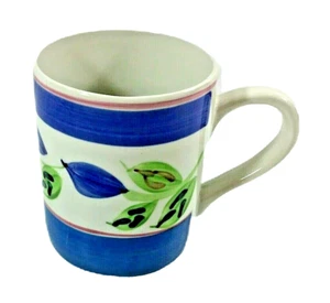 Taza Gibson para artículos para el hogar cerámica café té chocolate caliente blanco azul hojas verdes - Imagen 1 de 6