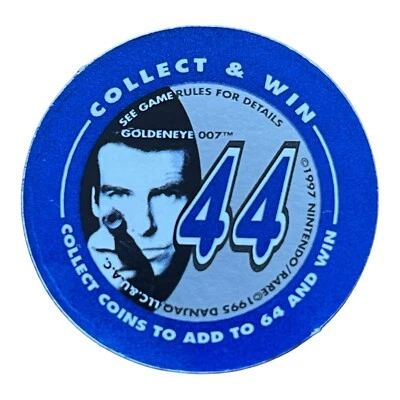 1997 Golden Eye 007 Pog 44 Nintendo Score 64 at Taco Bell Promo Pog Coin Token - Image 1 of 2