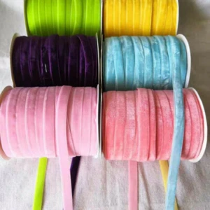 45 Meter Velvet Ribbon Crafts Sewing Trim DIY Wedding Dress Hat Decoration - Picture 1 of 23