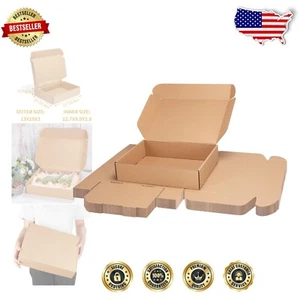 13x10x3 Inch Cardboard Shipping Boxes Bulk Pack of 25 - Versatile Gift Wrapping - Picture 1 of 9