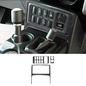 3x Center Control Button Panel Trim Carbon Fiber For Toyota FJ Curiser 2007-2021 - Picture 1 of 12