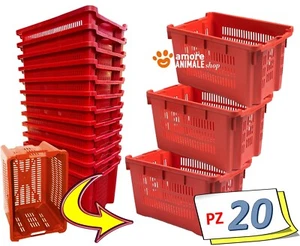 20 → CASSETTE AGRICOLE IMPILABILI Plastica FORATA 40 L per Alimenti Olive Frutta - Foto 1 di 5