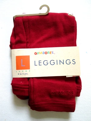 НОВЫЕ винтажные леггинсы Gymboree L 4-5 лет 1999 Fall Basics кирпич красный хлопок для спортзала - Изображение 1 из 2