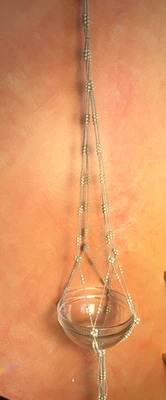 ВИНТАЖНЫЙ БИСЕР РАСТЕНИЕ ВЕШАЛКА 70-Х ПЛАСТИКОВЫЕ БУСИНЫ - 38» - Изображение 1 из 2