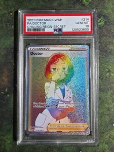 PSA 10 Doctor 214/198 - Sword & Shield Chilling Reign Secret Rare Pokemon TCG - Picture 1 of 1