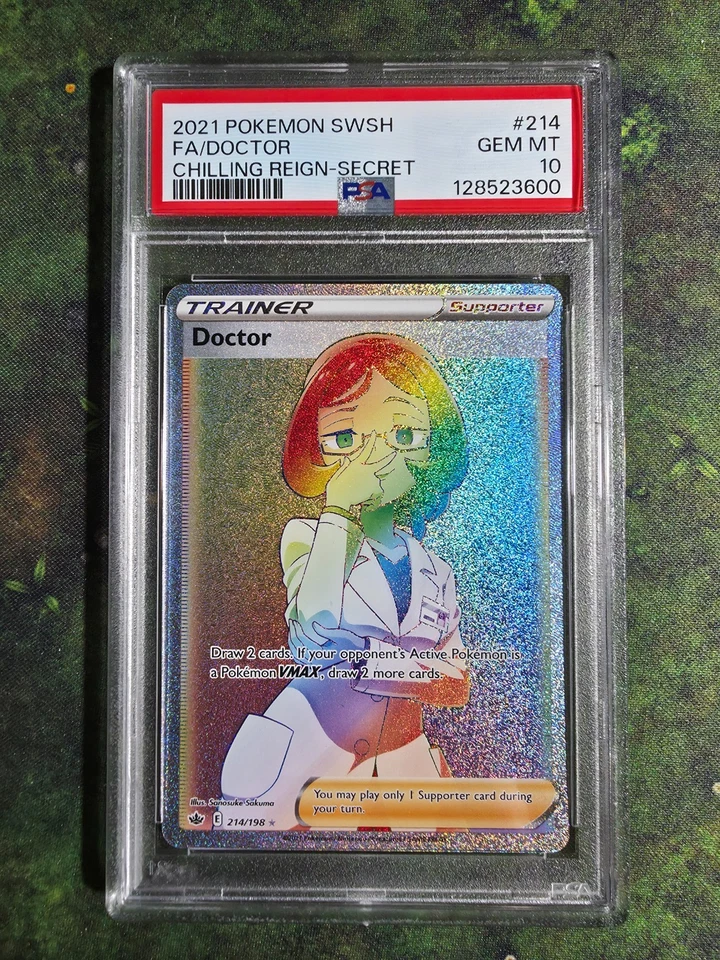 PSA 10 Doctor 214/198 - Sword & Shield Chilling Reign Secret Rare Pokemon TCG - Image 1 of 1
