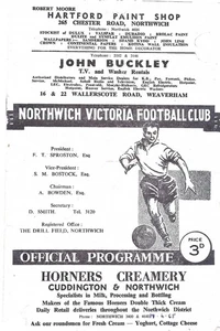 Northwich Victoria V Witton Albion ~19 de abril de 1965 - Imagen 1 de 1