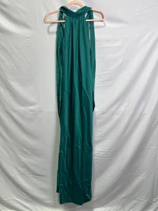Faviana Green Satin Halter Dress Size 6 - Picture 1 of 5