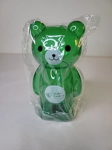 VINTAGE IDAHO CENTRAL CREDIT UNION GRÜNER KUNSTSTOFFBÄR SPARSCHWEIN neu - Bild 1 von 12