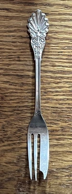 Moneda Americana Plata Estilo Antiguo Tenedor Pickle Mango Palmera Madera y Hughes 1864 Foto 1 de 4