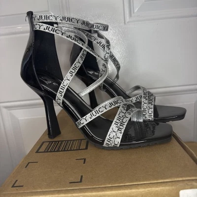 Sandalias de vestir para mujer Juicy Couture Gabrielle negras con tiras talla 9,5 M” Foto 1 de 4