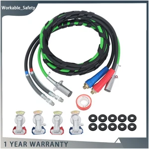15Ft 3-in-1 Wrap Set Air Line Hose Assemblies Fit For Semi Truck Tractor Trailer - Bild 1 von 12