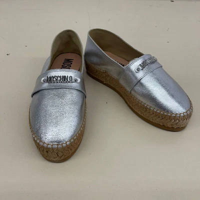Alpargatas plateadas MOSCHINO Love Moschino para mujer talla 8 Foto 1 de 4