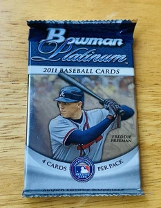 2011 Bowman Platinum Baseball Factory Sealed Pack Rookies Trout Machado Freeman - Bild 1 von 2
