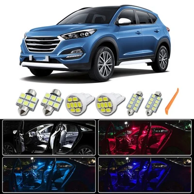LED Interior Light Bulb Kit For Hyundai Tucson 2004-2018 2019 2020 2024 6 Color - Image 1 of 4