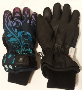 N'Ice Caps Damen bunt rosa schwarz Winter Ski Handschuhe Fleece gefüttert Gr. TEEN - Bild 1 von 7