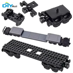 MOC City Creative Idea Tren Base Rueda Carro Bloques de Construcción Ladrillo Montado - Imagen 1 de 22