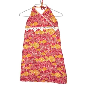 Lilly Pulitzer Halter Dress Girls Size 14 Jubilee Catherine Bell Lattice Beach - Picture 1 of 9