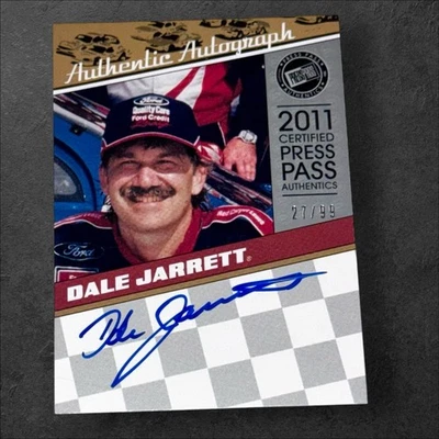 Dale Jarrett PACK PULLED AUTHENTICS signed card 2011 PRESS PASS LEGENDS #26/99 - Image 1 of 2