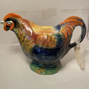 Royal Winton Rooster Teapot Hand Painted Cockerel Chicken 1930s - Picture 1 of 11