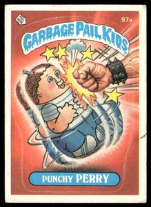 1986 Topps Garbage Pail Kids Serie 3 #97a Punchy Perry 1 Stern * Rückseite EX - Bild 1 von 2