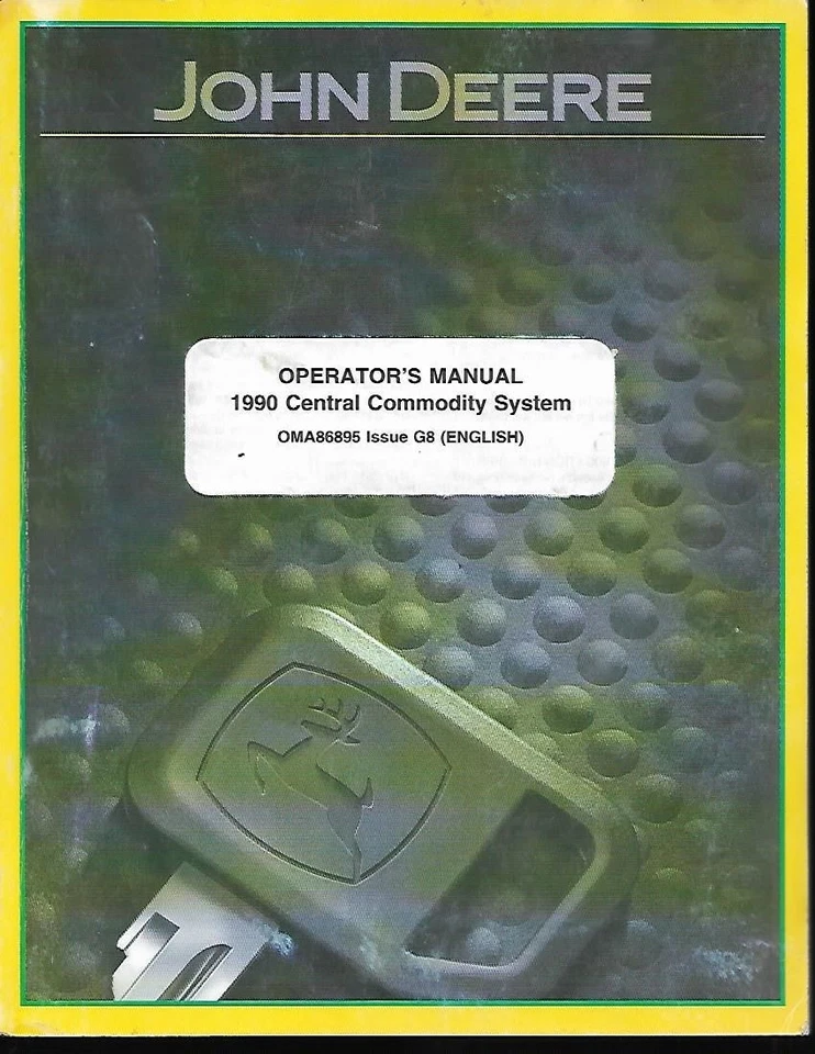 JOHN DEERE 1990 CENTRAL COMMODITY SYSTEM  OPERATORS MANUAL - Image 1 of 1
