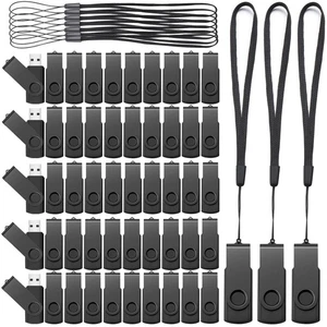 50 Pack USB 2.0 Flash Drives Bulk, Portable USB Thumb Drives with Lanyards, S... - Picture 1 of 7